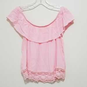 Pink On/Off shoulder Top